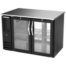Beverage-Air BB48HC-G-PT-B 48" Bar Refrigerator - 4 Swinging Glass Doors, Black, 115v thumbnail 3