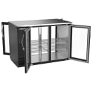 Beverage-Air BBN48HC-G-PT-B 48" Bar Refrigerator - 4 Swinging Glass Doors, Black, 115v thumbnail 2