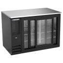 Beverage-Air BB48HC-GS-B 48" Bar Refrigerator - 2 Sliding Glass Doors, Black, 115v thumbnail 2