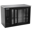 Beverage-Air BBN48HC-GS-B 48" Bar Refrigerator - 2 Sliding Glass Doors, Black, 115v thumbnail 2