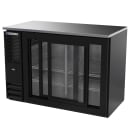 Beverage-Air BBN48HC-GS-B 48" Bar Refrigerator - 2 Sliding Glass Doors, Black, 115v thumbnail 4