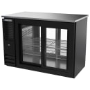 Beverage-Air BBN48HC-F-GS-PT-B 48" Bar Refrigerator - 4 Sliding Glass Doors, Black, 115v thumbnail 3
