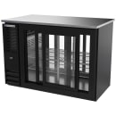 Beverage-Air BBN48HC-F-GS-PT-B 48" Bar Refrigerator - 4 Sliding Glass Doors, Black, 115v thumbnail 4
