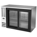 Beverage-Air BBN48HC-GS-S 48" Bar Refrigerator - 2 Sliding Glass Doors, Stainless, 115v thumbnail 3