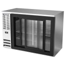Beverage-Air BBN48HC-GS-S 48" Bar Refrigerator - 2 Sliding Glass Doors, Stainless, 115v thumbnail 4