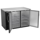 Beverage-Air BB48HC-F-B 48" Bar Refrigerator - 2 Swinging Solid Doors, Black, 115v thumbnail 2