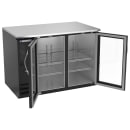 Beverage-Air BB48HC-FG-B 48" Bar Refrigerator - 2 Swinging Glass Doors, Black, 115v thumbnail 2