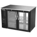 Beverage-Air BB48HC-FG-PT-B 48" Pass Thru Bar Refrigerator - 4 Swinging Glass Doors, Black, 115v thumbnail 3