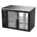 Beverage-Air BB48HC-G-PT-B 48" Pass Thru Bar Refrigerator - 4 Swinging Glass Doors, Black, 115v thumbnail 3