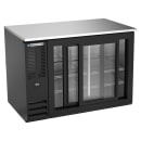 Beverage-Air BB48HC-GS-B 48" Bar Refrigerator - 2 Sliding Glass Doors, Black, 115v thumbnail 2