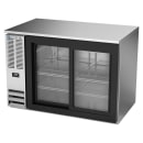 Beverage-Air BB48HC-GS-S 48" Bar Refrigerator - 2 Sliding Glass Doors, Stainless, 115v thumbnail 3