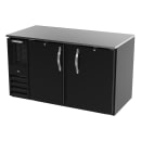 Beverage-Air BB58HC-B 59" Bar Refrigerator - 2 Swinging Solid Doors, Black, 115v thumbnail 3