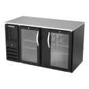 Beverage-Air BB58HC-FG-B 59" Bar Refrigerator - 2 Swinging Glass Doors, Black, 115v thumbnail 3