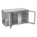 Beverage-Air BB58HC-FG-S 59" Bar Refrigerator - 2 Swinging Glass Doors, Stainless, 115v thumbnail 2