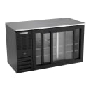 Beverage-Air BB58HC-F-GS-B 59" Bar Refrigerator - 2 Sliding Glass Doors, Black, 115v thumbnail 2