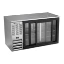 Beverage-Air BB58HC-GS-S 59" Bar Refrigerator - 2 Sliding Glass Doors, Stainless, 115v thumbnail 2