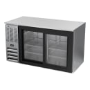 Beverage-Air BB58HC-GS-S 59" Bar Refrigerator - 2 Sliding Glass Doors, Stainless, 115v thumbnail 3