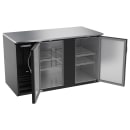Beverage-Air BB58HC-F-B 58" Bar Refrigerator - 2 Swinging Solid Doors, Black, 115v thumbnail 2
