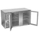 Beverage-Air BB58HC-FG-S 58" Bar Refrigerator - 2 Swinging Glass Doors, Stainless, 115v thumbnail 2