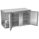 Beverage-Air BB58HC-F-S 58" Bar Refrigerator - 2 Swinging Solid Doors, Stainless, 115v thumbnail 2