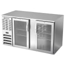 Beverage-Air BB58HC-G-S 58" Bar Refrigerator - 2 Swinging Glass Doors, Stainless, 115v thumbnail 3