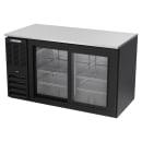 Beverage-Air BB58HC-GS-B 58" Bar Refrigerator - 2 Sliding Glass Doors, Black, 115v thumbnail 3