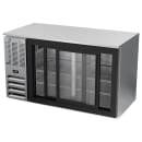 Beverage-Air BB58HC-GS-S 58" Bar Refrigerator - 2 Sliding Glass Doors, Stainless, 115v thumbnail 4