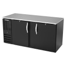 Beverage-Air BB68HC-B 69" Bar Refrigerator - 2 Swinging Solid Doors, Black, 115v thumbnail 3