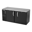 Beverage-Air BB68HC-F-B 69" Bar Refrigerator - 2 Swinging Solid Doors, Black, 115v thumbnail 3