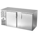 Beverage-Air BB68HC-F-S 69" Bar Refrigerator - 2 Swinging Solid Doors, Stainless, 115v thumbnail 3