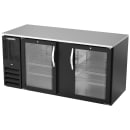 Beverage-Air BB68HC-G-B 69" Bar Refrigerator - 2 Swinging Glass Doors, Black, 115v thumbnail 3