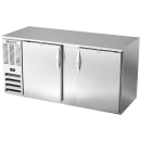 Beverage-Air BB68HC-S 69" Bar Refrigerator - 2 Swinging Solid Doors, Stainless, 115v thumbnail 3