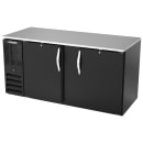 Beverage-Air BB68HC-B 68" Bar Refrigerator - 2 Swinging Solid Doors, Black, 115v thumbnail 3
