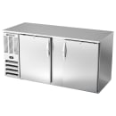 Beverage-Air BB68HC-S 68" Bar Refrigerator - 2 Swinging Solid Doors, Stainless, 115v thumbnail 3