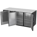 Beverage-Air BB72HC-B 72" Bar Refrigerator - 3 Swinging Solid Doors, Black, 115v thumbnail 4