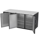 Beverage-Air BB72HC-F-B 72" Bar Refrigerator - 3 Swinging Solid Doors, Black, 115v thumbnail 4