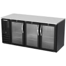 Beverage-Air BB72HC-FG-B 72" Bar Refrigerator - 3 Swinging Glass Doors, Black, 115v thumbnail 3