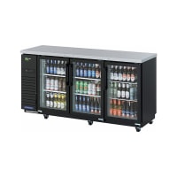 Beverage-Air BB72HC-FG-B 72" Bar Refrigerator - 3 Swinging Glass Doors, Black, 115v thumbnail 6