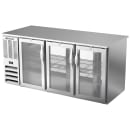 Beverage-Air BB72HC-FG-PT-S 72" Bar Refrigerator - 6 Swinging Glass Doors, Stainless, 115v thumbnail 3