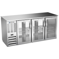 Beverage-Air BB72HC-FG-PT-S 72" Bar Refrigerator - 6 Swinging Glass Doors, Stainless, 115v thumbnail 5