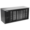 Beverage-Air BB72HC-F-GS-B 72" Bar Refrigerator - 3 Sliding Glass Doors, Black, 115v thumbnail 2