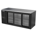 Beverage-Air BB72HC-F-GS-B 72" Bar Refrigerator - 3 Sliding Glass Doors, Black, 115v thumbnail 3