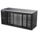 Beverage-Air BB72HC-F-GS-B 72" Bar Refrigerator - 3 Sliding Glass Doors, Black, 115v thumbnail 4