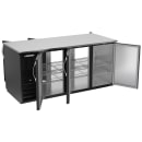 Beverage-Air BB72HC-F-PT-B 72" Bar Refrigerator - 6 Swinging Solid Doors, Black, 115v thumbnail 2