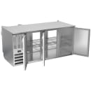 Beverage-Air BB72HC-F-PT-S 72" Bar Refrigerator - 6 Swinging Solid Doors, Stainless, 115v thumbnail 2