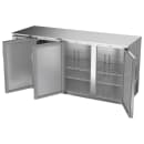 Beverage-Air BBN72HC-F-S 72" Bar Refrigerator - 3 Swinging Solid Doors, Stainless, 115v thumbnail 4