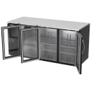 Beverage-Air BB72HC-G-B 72" Bar Refrigerator - 3 Swinging Glass Doors, Black, 115v thumbnail 4