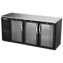 Beverage-Air BBN72HC-G-B 72" Bar Refrigerator - 3 Swinging Glass Doors, Black, 115v thumbnail 3