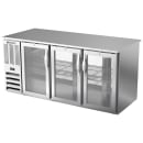 Beverage-Air BB72HC-G-PT-S 72" Bar Refrigerator - 6 Swinging Glass Doors, Stainless, 115v thumbnail 3
