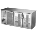 Beverage-Air BBN72HC-G-PT-S 72" Bar Refrigerator - 6 Swinging Glass Doors, Stainless, 115v thumbnail 3